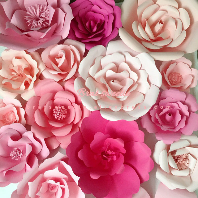 Paper Flowers Decorations Wall  Large Paper Flowers Wall Diy - 2pcs/lot  20cm Diy - Aliexpress